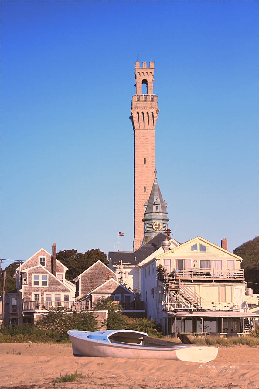 How did Cape Cod get its name. Photo: Pilgrim tower, Provincetown, Massachusetts.