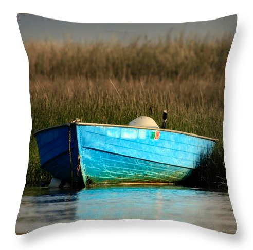 “Blue Boat” Order Throw Pillows dapixara.com