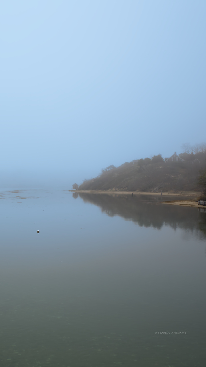 Fog on Pamet River, Truro, Massachusetts.