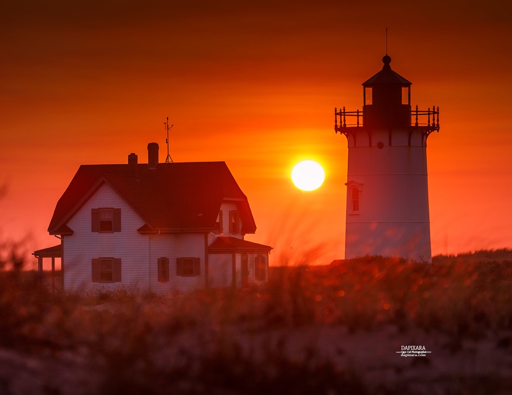 Cape Cod National Seashore - Race Point beach, Provincetown. Race Point Lighthouse, Ptown. © Dapixara images https://dapixara.com