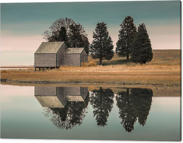 Cape Cod Reflections Large Canvas Print featuring the photograph Cape Cod Reflections by Dapixara