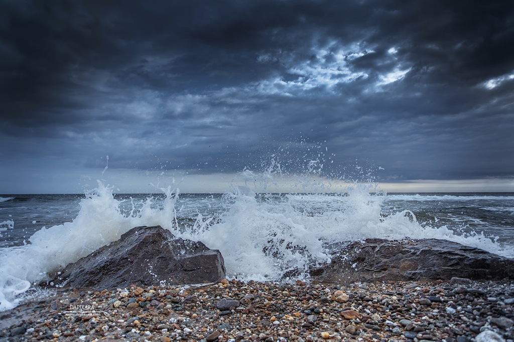 Ferocious Wind and Waves on Coast Guard beach, Eastham, Cape Cod. Dapixara Cape Cod images https://dapixara.com