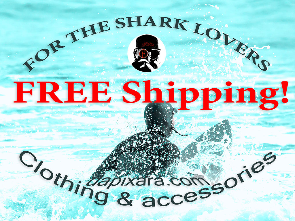 clothing, accessories for shark lovers, free shipping.
