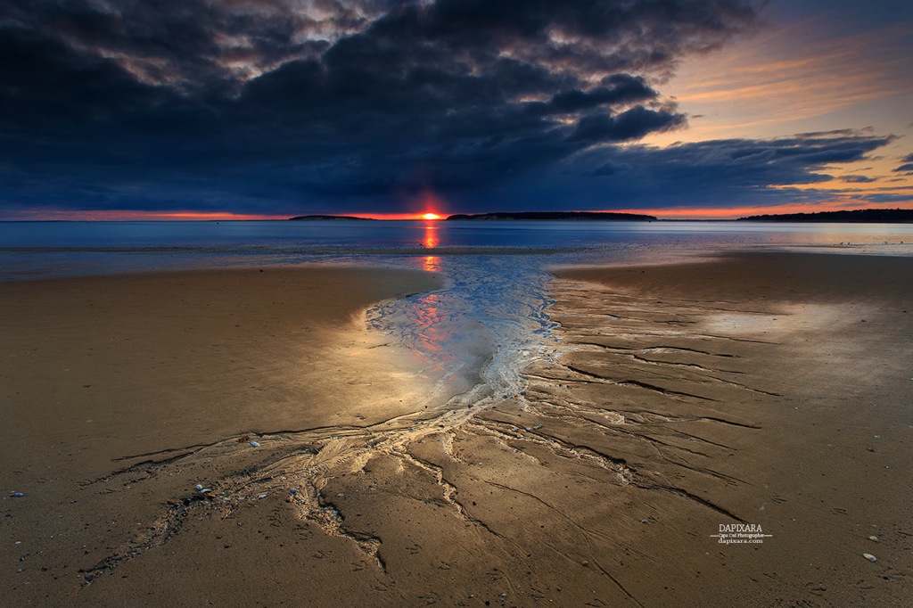 Dramatic sunset at the Cape Cod National Seashore beach. Wellfleet, Massachusetts. Dapixara photography https://dapixara.com