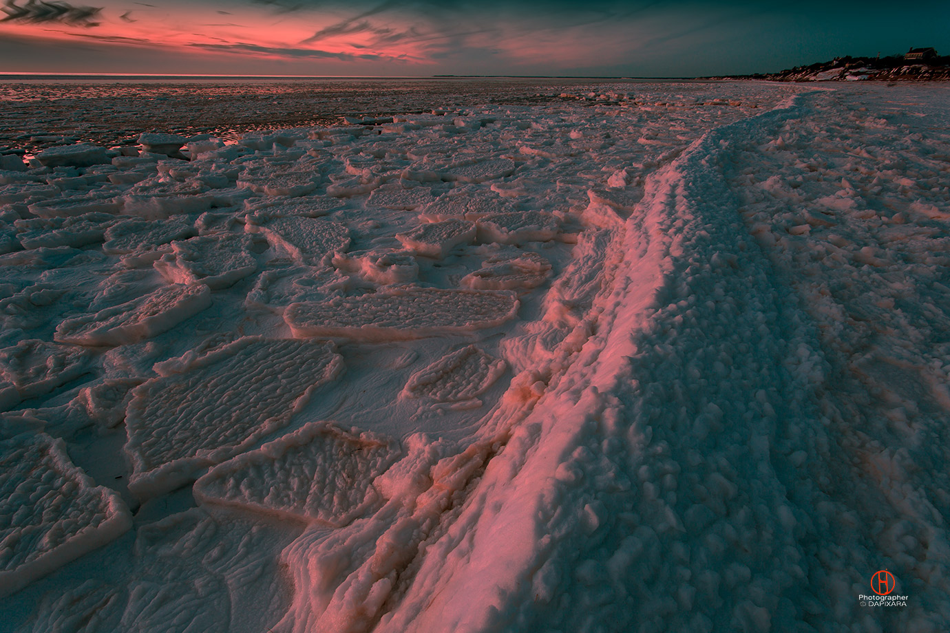 2015 Ice and snow on Cape Cod.<br />“Luminescence” Cape Cod bay, Last week of January, 2015.
