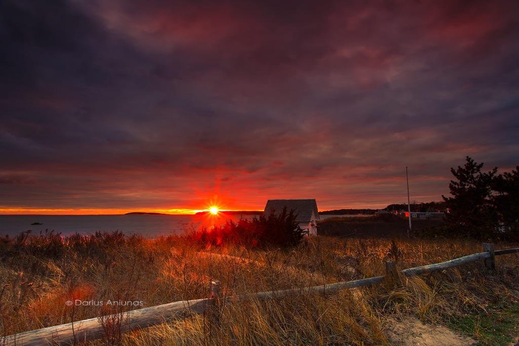 Tonight's Marvelous sunset from Mayo beach, Wellfleet Massachusetts.  Mayo beach sunset. © Darius Aniunas.