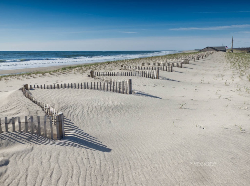 new fence nauset beach parking lot orleans cape cod