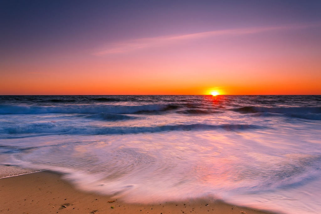 Today's Ocean sunrise from Nauset beach in Orleans Cape Cod. Photo by Dapixara https://dapixara.com