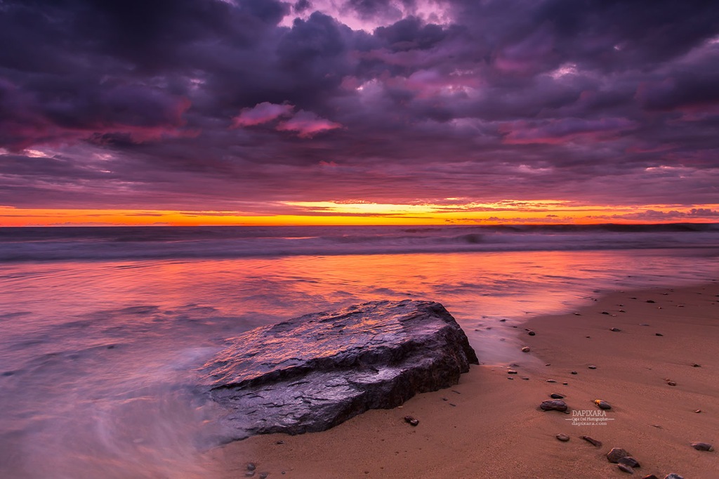 Cape Cod National Seashore sunrise at Nauset Light beach in Eastham Massachusetts. Photo by Dapixara https://dapixara.com