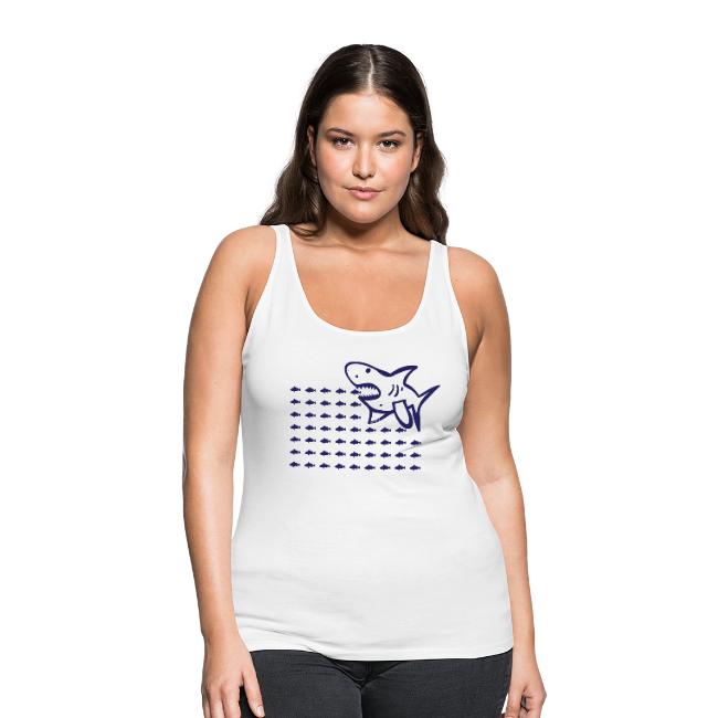 Womens fashion. Shark T-Shirt - Great White Shark Graphic Tee.