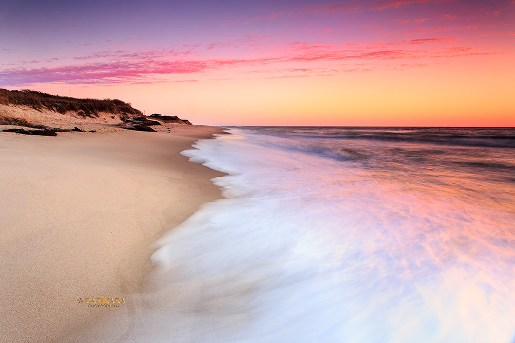 Today's zingy Ocean sunrise at Coast Guard beach, Cape Cod National Seashore, Eastham, Massachusetts.  Thursday, April 11, 2019: Sunrise, Coast Guard Beach, Eastham, Massachusetts.  Dapixara Cape Cod photography.
