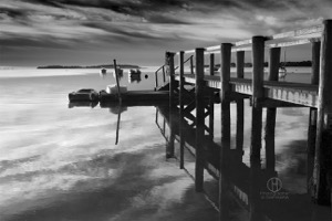 Black and White Pier Photography - 