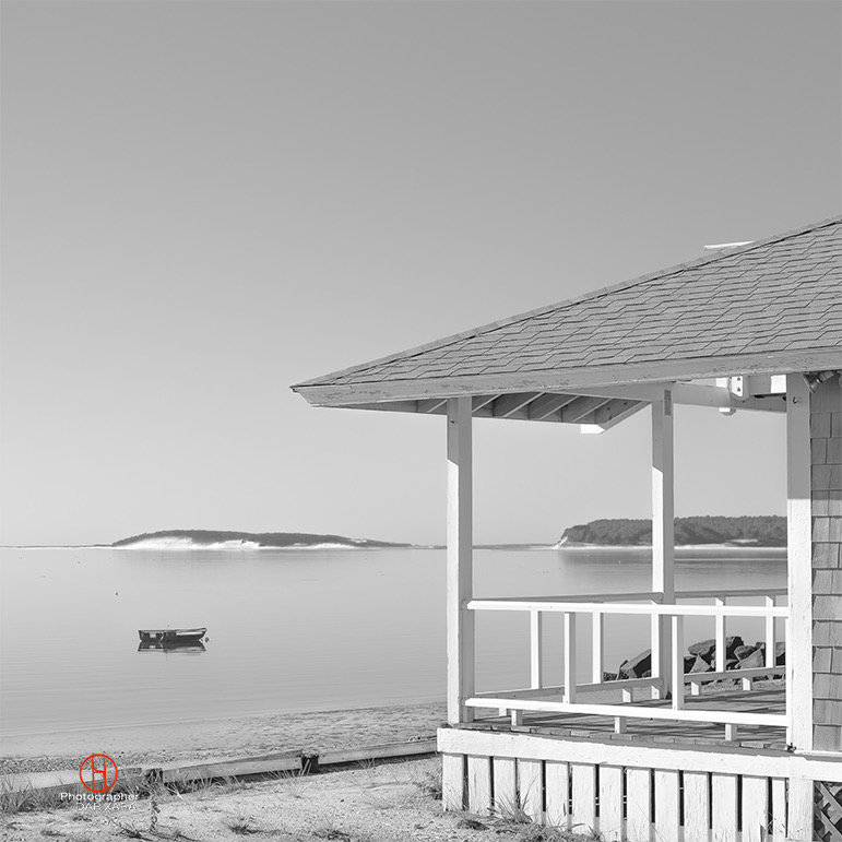 Cottage On The Beach :: Black and White Photography. Black and white photo of serene and tranquil day at the beach by photographer Dapixara.