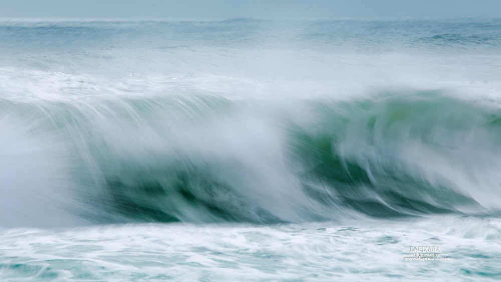 Large Art Photography Abstract Canvas Wall Art Ocean Waves Panorama Soft Waves Nautical Decor Cape Cod Beach Artwork Teal Blue