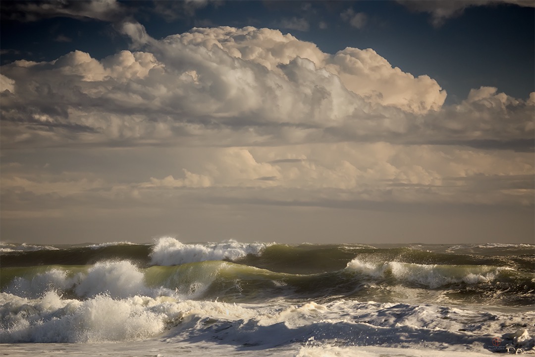 Huge waves crashing on Nauset Beach. Fine art photography print for sale by Photographer Dapixara © 2014.