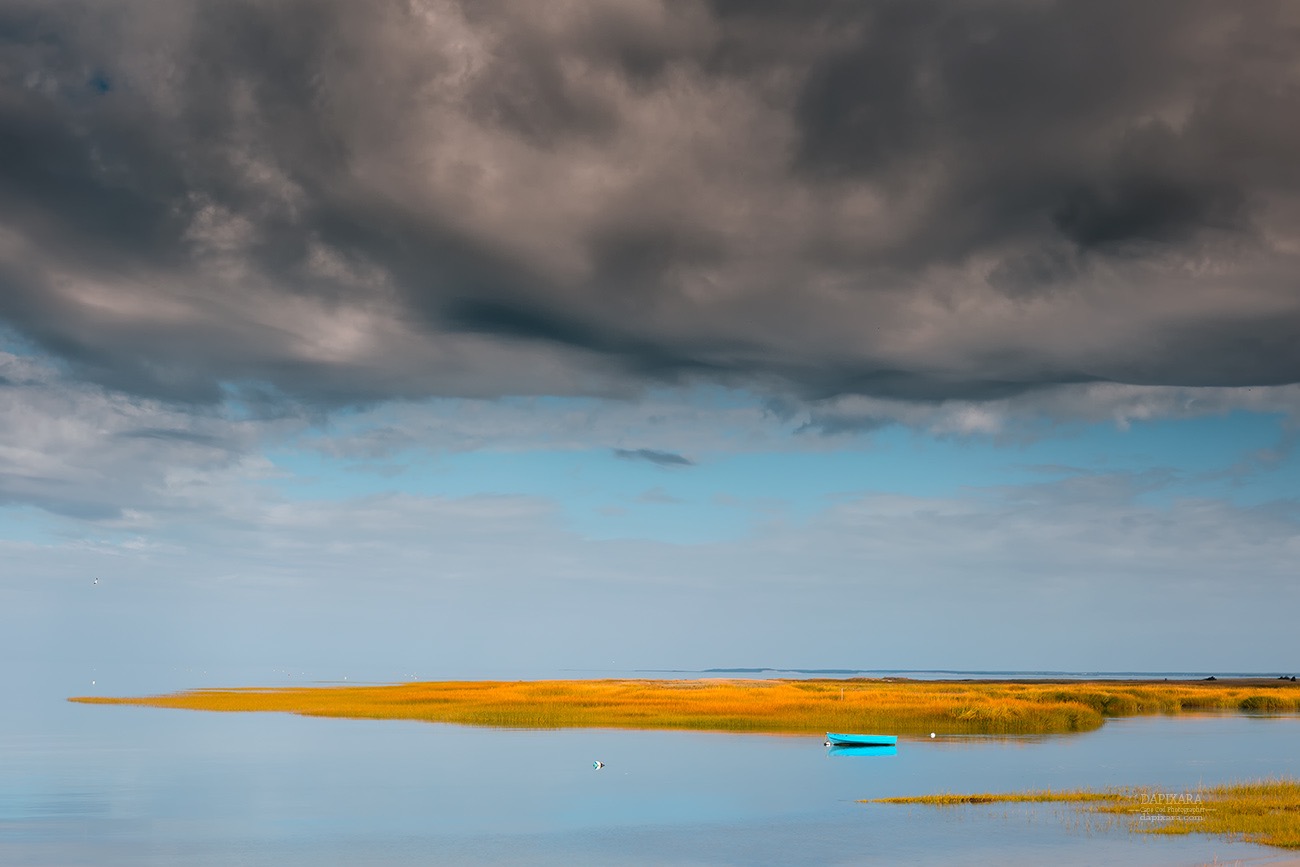 The calm waters of the Boat Meadow in Eastham, Cape Cod.