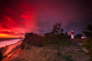 Nauset Lighthouse Sunrise Framed Art Prints For Sale