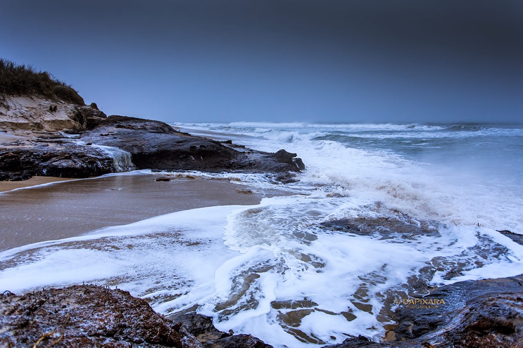 cape cod coastal erosion coast guard beach. After the 2019 storm, Coast Guard beach entrance. © Dapixara