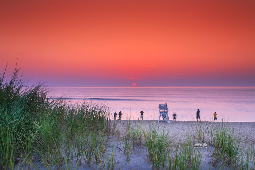 Today's hot and humid sunrise at Coast Guard beach on Cape Cod National Seashore, Eastham MA. © Dapixara Cape Cod photography.