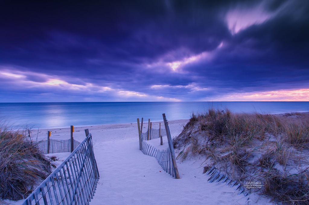 Cape Cod Winter Sunrises: Cold and Windy Saturday Sunrise On Nauset Beach. Dapixara Cape Cod photography https://dapixara.com