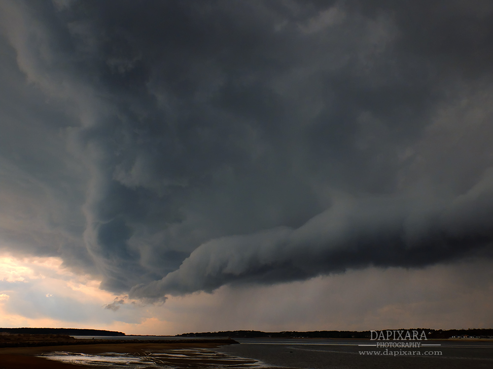 Dramatic Cloud cell and rainbow over Wellfleet today! 1