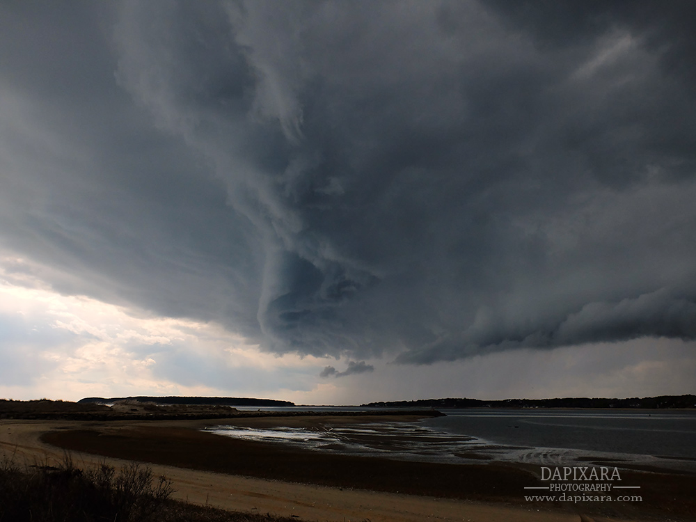Dramatic Cloud cell and rainbow over Wellfleet today! 2