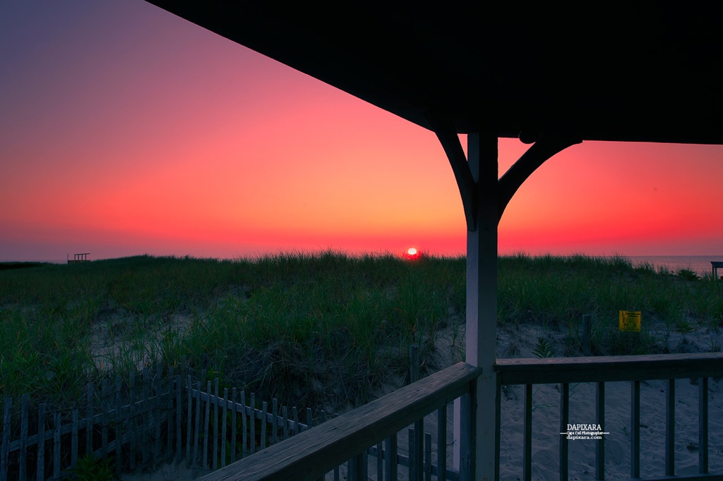 gazebo-on-nauset-beach. Nauset beach Gazebo 2017 summer. © dapixara https://dapixara.com