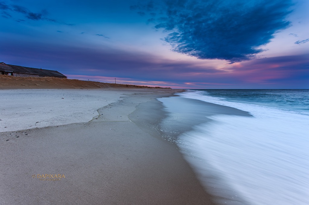 Today's photogenic sunrise at Nauset beach, Orleans. Sunrise, Nauset beach, Orleans, Massachusetts, USA. © Dapixara.