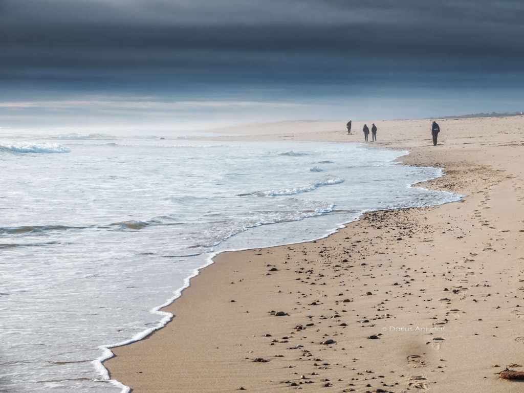 People on Nauset beach in Orleans MA.