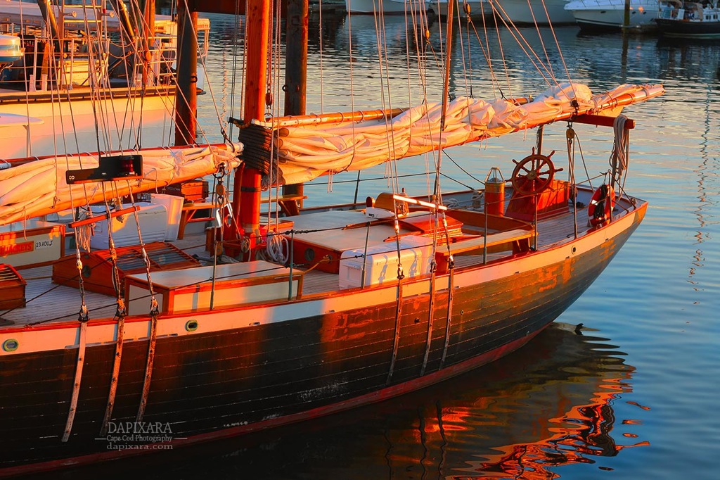 The schooner at sunset in Provincetown. © Dapixara photography.