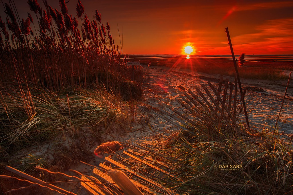 A superb sunset tonight to mark the daylight saving time end. 'Cape Cod Sunset'. Eastham, Massachusetts, November 4, 2018. © Dapixara.