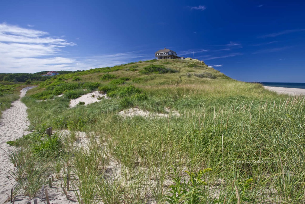 House on top of a sand dune, Truro, Ballston beach.