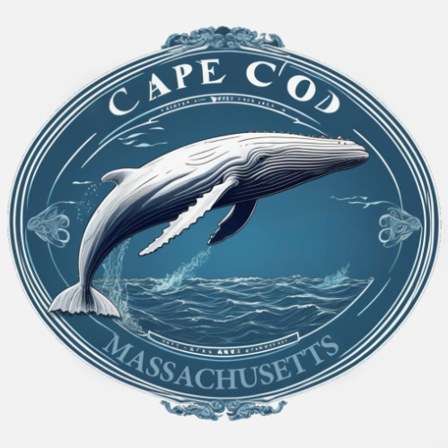 cape cod humpack whale sticker